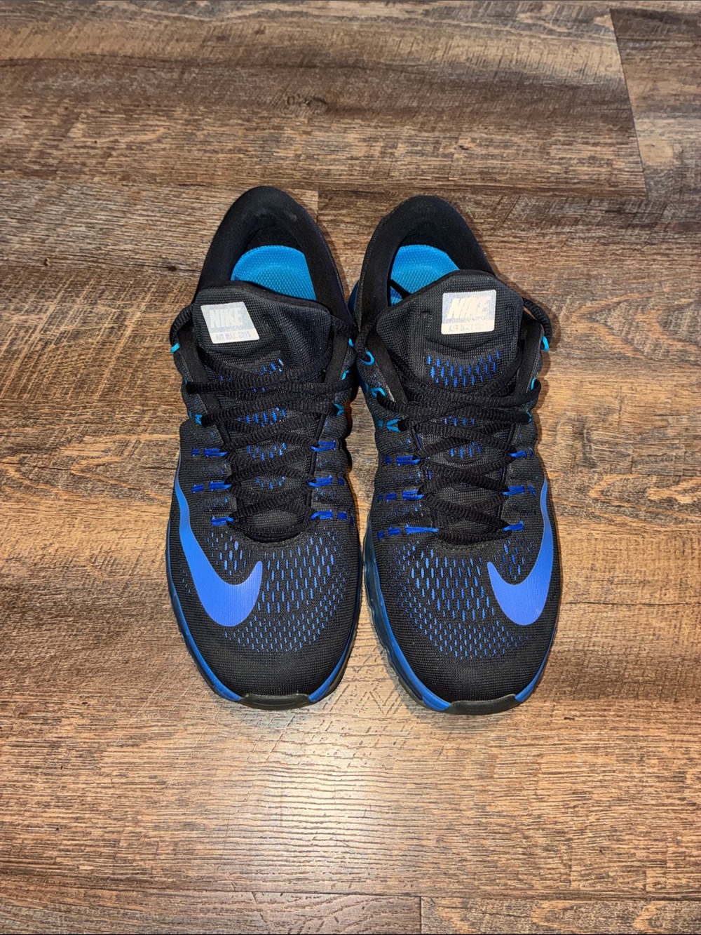 Nike Men’s Airmax 2016 Black and Royal Blue Running Shoes